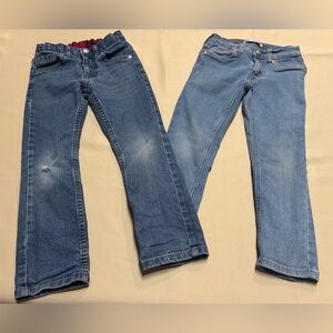 LOT of 2 Levi's Boys Jeans Adjustable Waist 510 & 511? Sz 6 &‎ Sz 5P Skinny